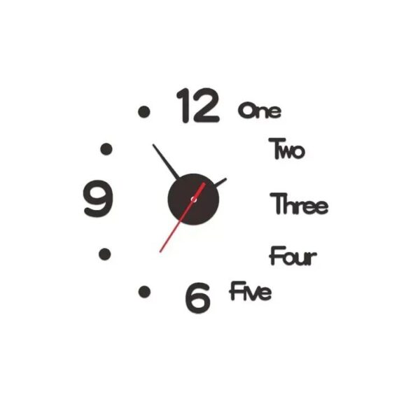 3D  Modern Sticker Wall Clock