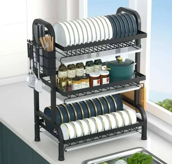 Kitchen 3tier rack black