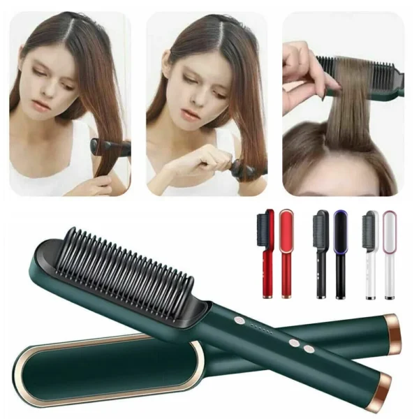 2 In 1 Hot-Air Hair Styling Comb Straightener Hair Brush