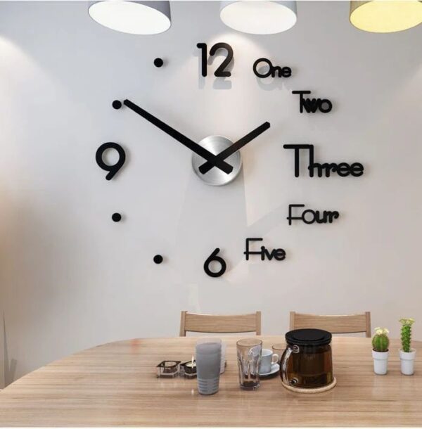 3D  Modern Sticker Wall Clock