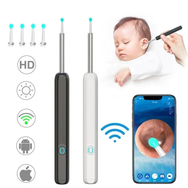 Portable smart ear cleaner with camera