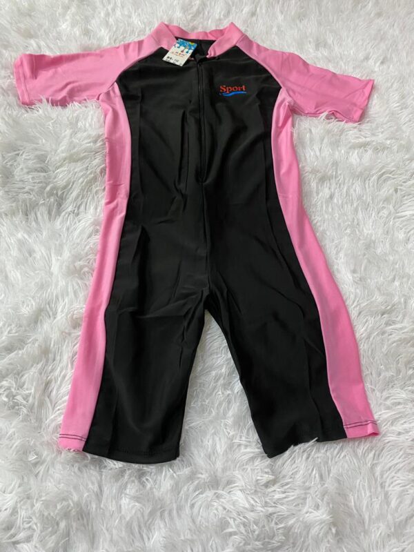 kids swim wear with a cap